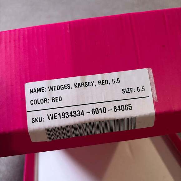 Just fab karsey, wedge heels , size 7, red with gold... - Picture 6 of 6